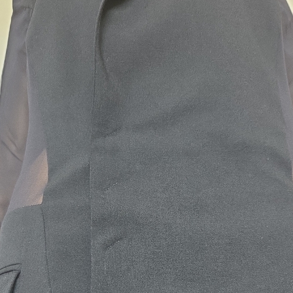 Barbara Bui Black Sheer Sleeve/Back Suit Dress - Picture 7 of 12